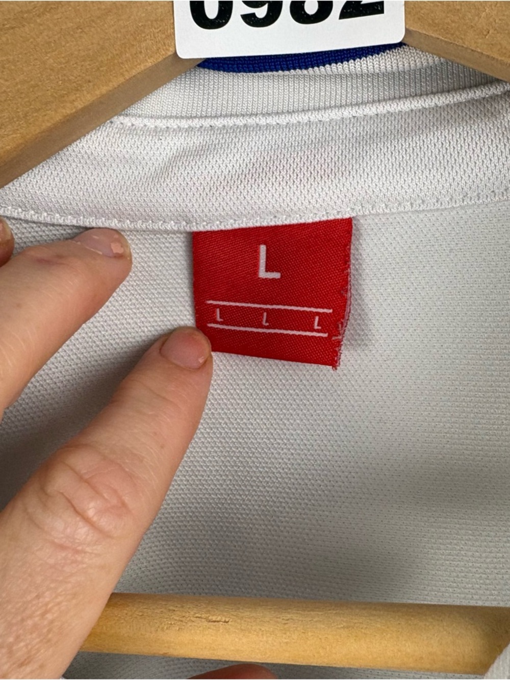 Nike Chelsea FC Polo Shirt White Blue Trim Soccer Football Club L - Picture 5 of 6